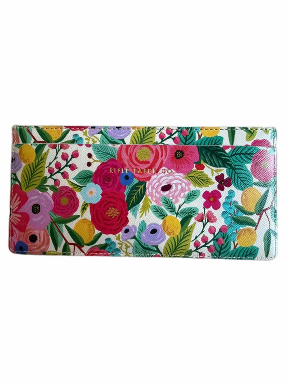 Rifle Paper Co Garden Party Floral Slim Wallet Card Holder Zip Pocket